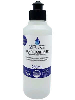 2Pure Hand Sanitiser 80% Alcohol - 250ml