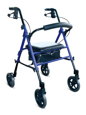 Days Rollator Boxed Standard Walker Blue with Brake System