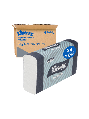 Paper Hand Towel, Compact Folded Kleenex, White 29.5cm x 19cm