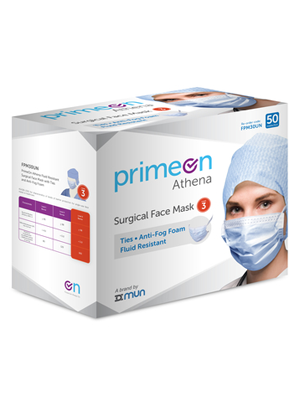 PRIMEON Athena Level 3 Surgical Mask with Ties & Anti-fog - Box/50